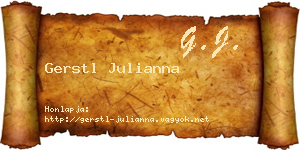 Gerstl Julianna névjegykártya